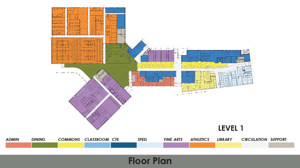 colorful high school floor plans